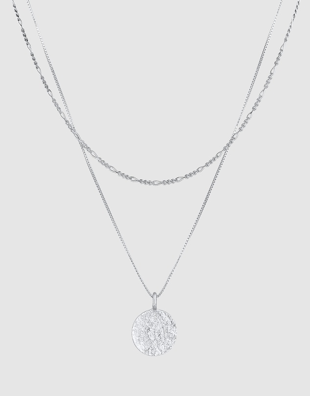 Kuzzoi - ICONIC EXCLUSIVE - Circle Pendant Necklace in 925 Sterling Silver