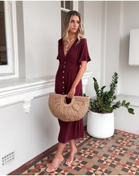Esther & Co - Korbela Dress - Bordeaux