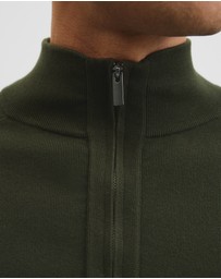 Country Road - Australian Cotton Silk Blend Zip Through Knit Jacket