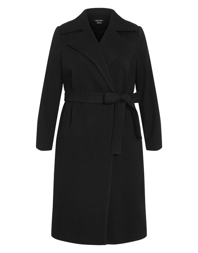 City Chic - Riley Row Belted Coat