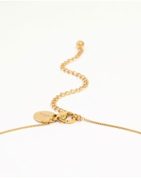 Lovisa - Waterproof Gold Plated Stainless Steel Freshwater Pearl Molten Hoop Pendant Necklace
