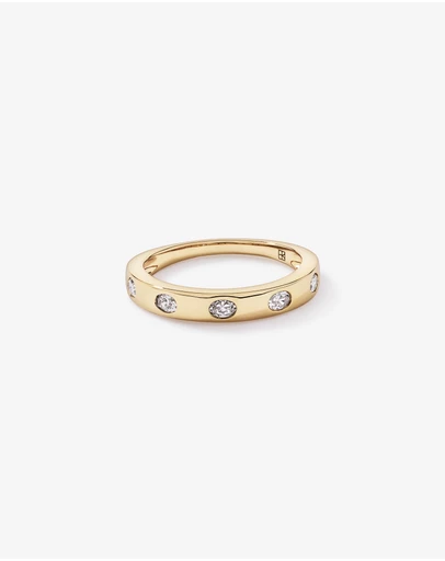 Michael Hill - 0.22TW Oval Laboratory-Grown Diamond Wedding Band in 14kt Yellow Gold