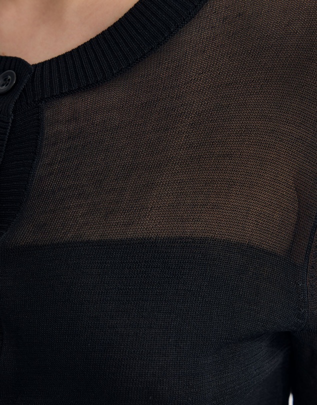 Oxford - Celina Sheer Panel Cardigan