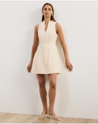 Atmos&Here - Shay Suiting V-Neck Mini Dress