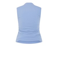 City Chic - Plus size Milly Tank - powder blue