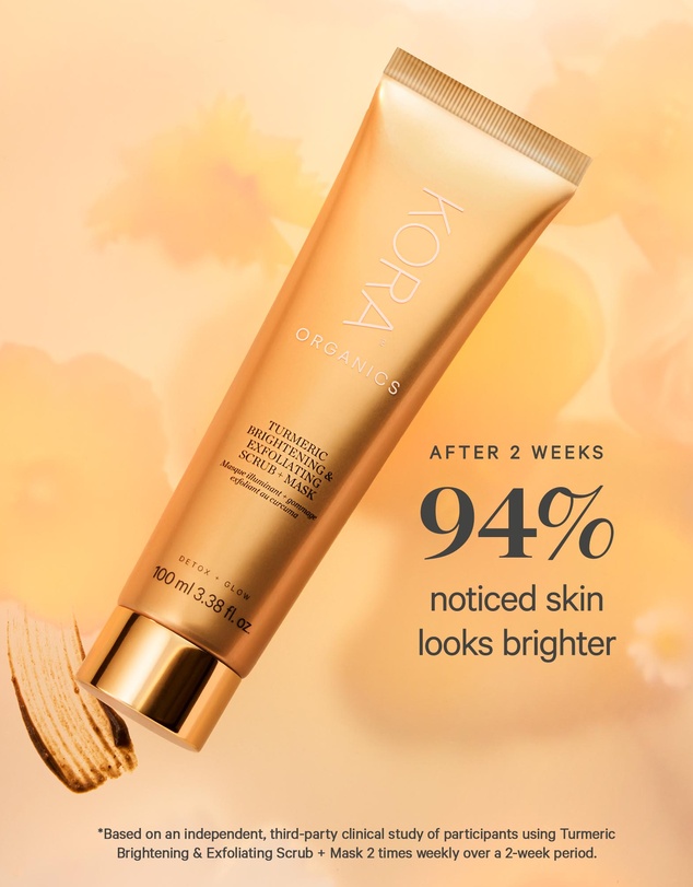 KORA Organics - Turmeric Brightening & Exfoliating Scrub + Mask 100mL