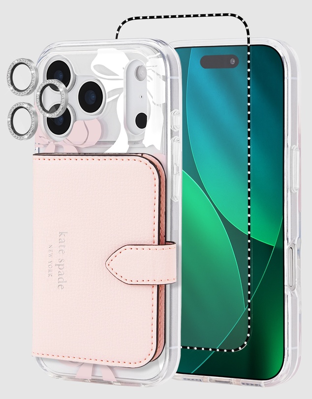 Kate Spade - Kate Spade Tied With A Bow MagSafe Wallet Bundle for iPhone 17 Pro