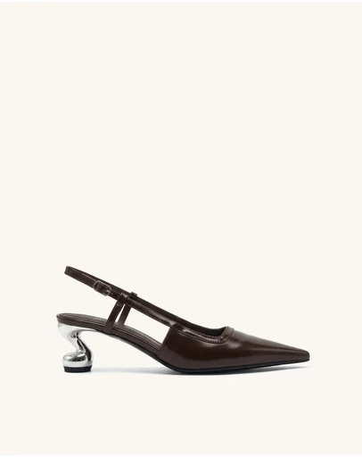 JW PEI - Hannah Sculptural Heel T-Strap Slingback Pumps