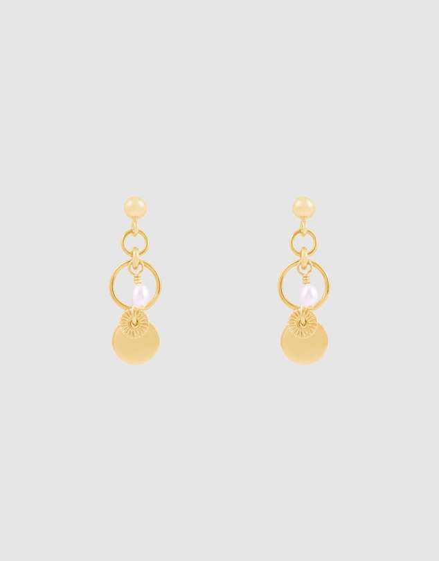 Alana Maria - Tilly Freshwater Pearl Earrings - Gold