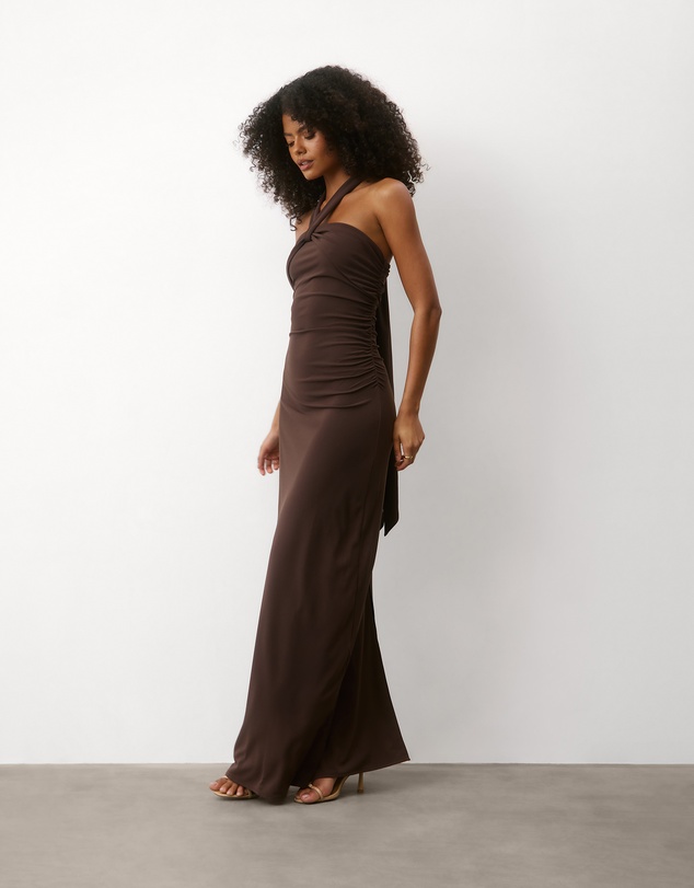 Six Stories - Halter Neck Stretch Sculpt Bridesmaid Dress