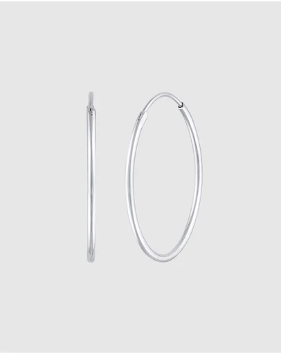 Elli Jewelry - Minimalist Hoop Earrings in 925 Silver