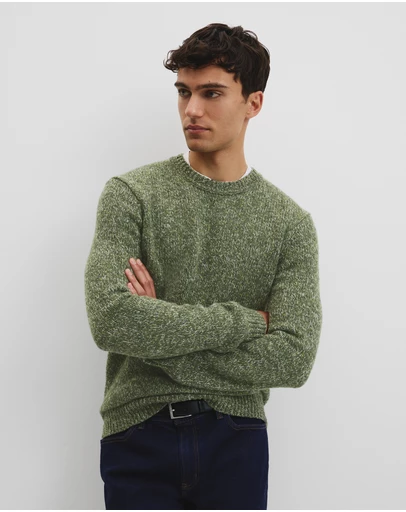 Country Road - Merino Wool Blend Crew Neck Knit