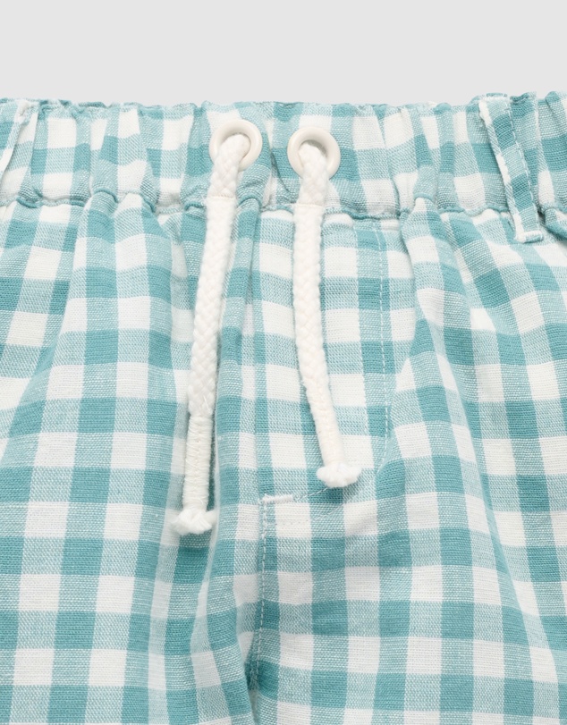 Purebaby - Pull on Gingham Shorts- Kids-Babies