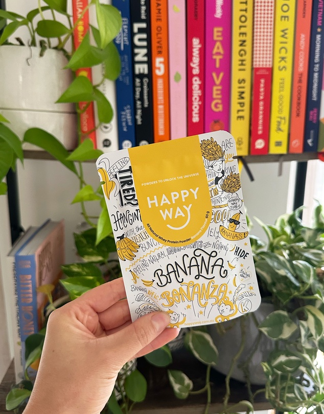 Happy Way - Banana Bonanza Whey Protein Powder 6 Sample Packs