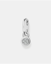 THOMAS SABO - Single Hoop Earring with Stones and Eyelet for Charms