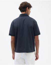AERE - Open Collar Jersey Polo