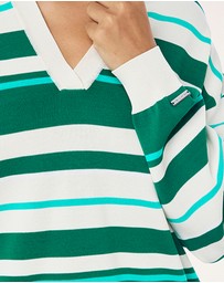 P.E Nation - Retreat Stripe Collar Knit Top