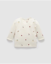 Purebaby - Broderie Layering Top -Kids-Babies
