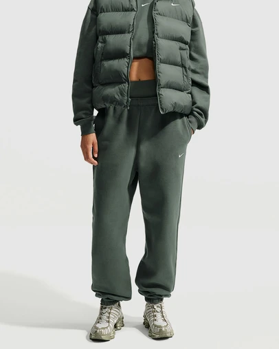 Nike - Studio Fleece Medium Weight High-Rise Oversized Cuffed Pants
