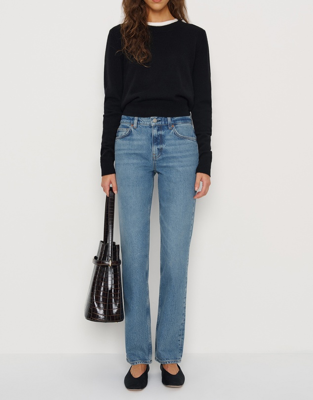 Reformation - Greer Mid Rise Straight Jeans