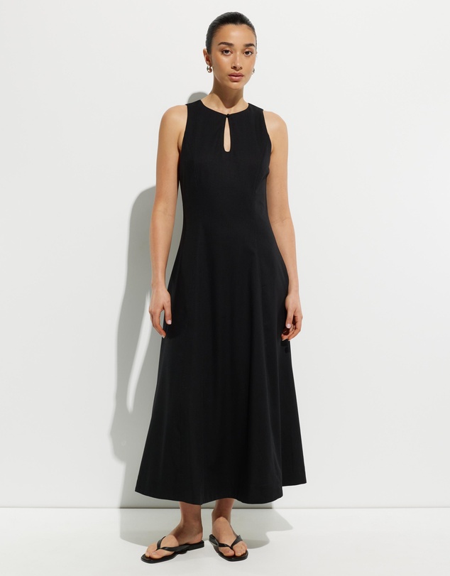 Calli - Heeley Cotton Linen Blend Midi Dress