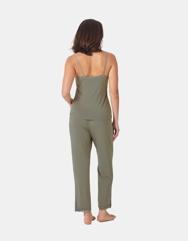 Gingerlilly - Britt Bamboo Lace Cami Long PJ