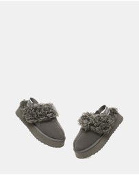 EVERAU - Australian Shepherd Ugg Waffle Curly Platform Cow Suede Upper House Shoes
