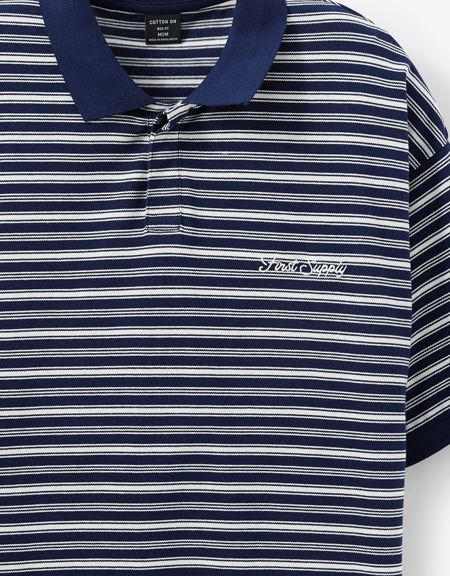 Cotton On - Box Fit Short Sleeve Polo