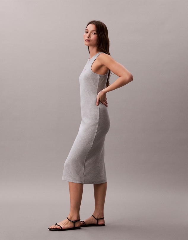 Calvin Klein Jeans - Monogram Rib Midi Tank Dress