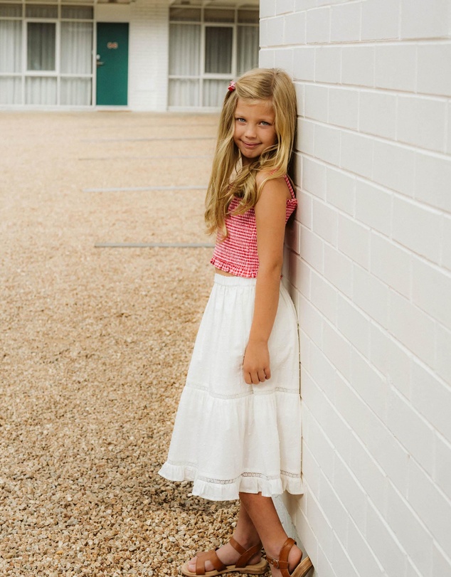 Fox & Finch - Sundae Gingham Shirred Top - Kids