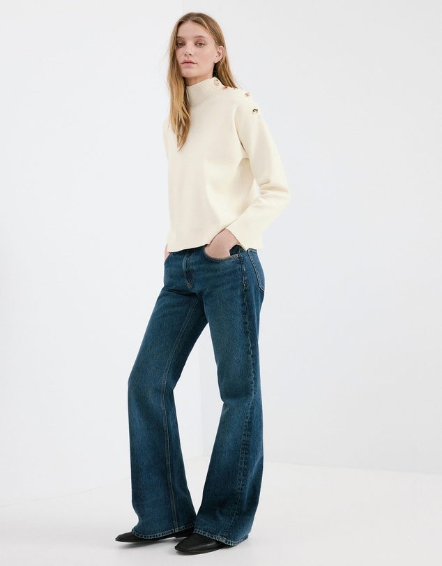 M.N.G - Perkins Neck Sweater With Metallic Detail