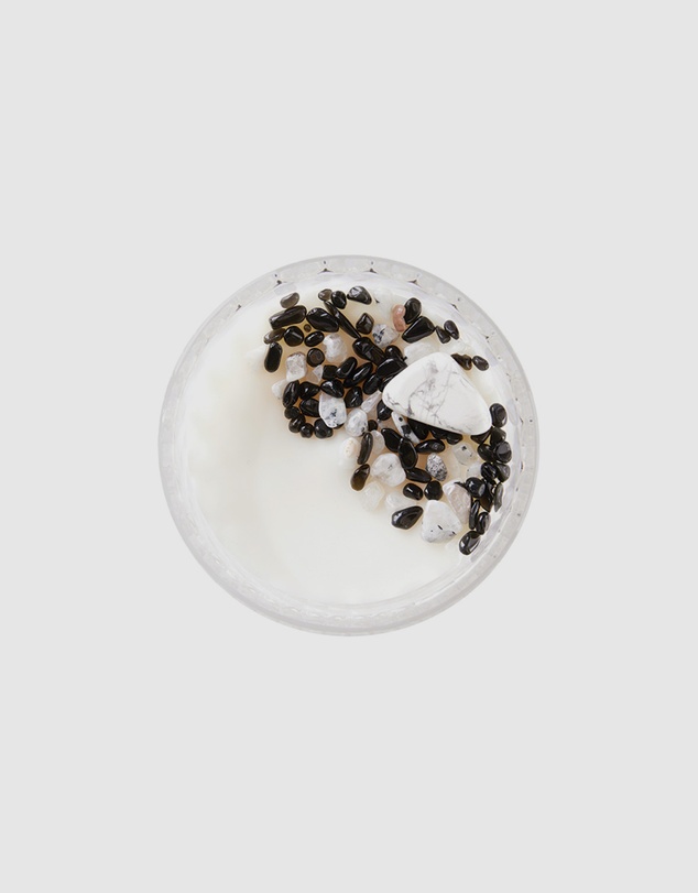 Silk Oil of Morocco - Full Moon Medium Crystal Candle - New Beginnings & Opportunities
