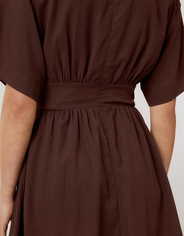 Calli - Glehn Linen Blend Mini Dress
