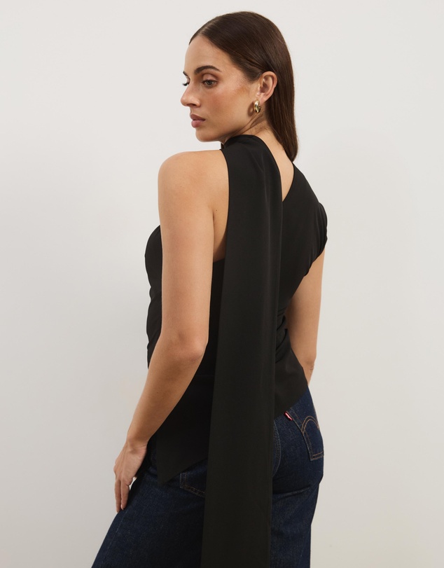 Atmos&Here - Charlotte One Shoulder Scarf Top