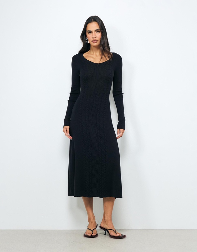 AERE - Ren Cable Knit Maxi Dress