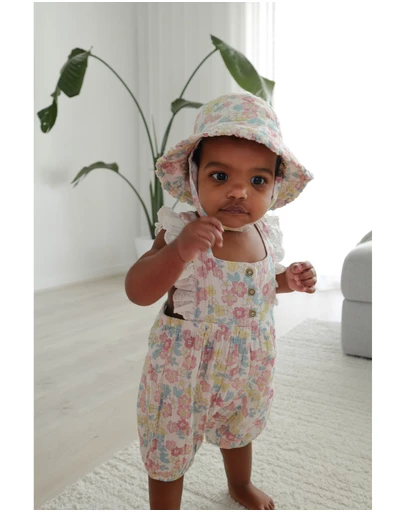 Purebaby - Floral Romper-Kids-Babies