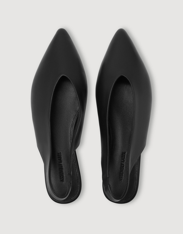 Assembly Label - Lila Leather Sling Back Flats