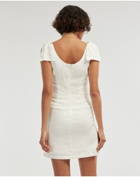 Amelius - Mavie Bow Linen Mini Dress