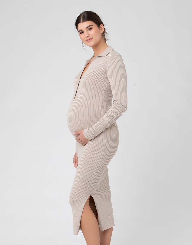 Ripe Maternity - Sammy Knit Polo Nursing Dress