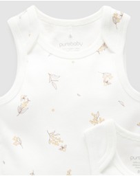 Purebaby - 2 Pack Singlet Bodysuit-Babies