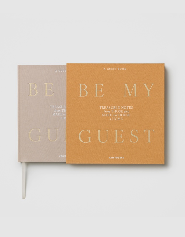 Printworks - Printworks Guest Book Be My Guest-Beige Yellow