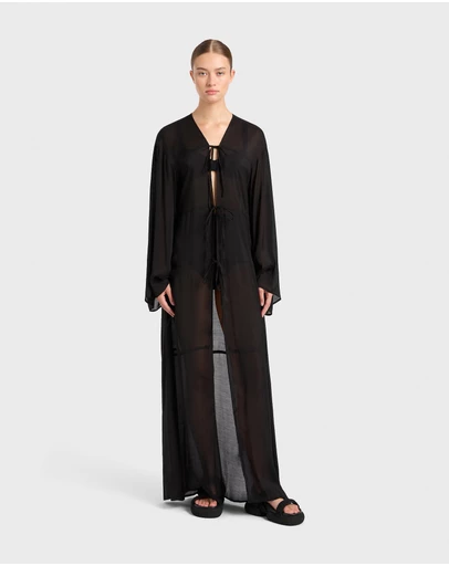 BONDI BORN - Cremona Tie-Front Maxi Coverup