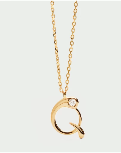 PDPAOLA - Initial 2026 Q Pendant Necklace
