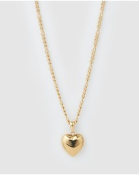 Arms Of Eve - Rose Heart Necklace - Gold