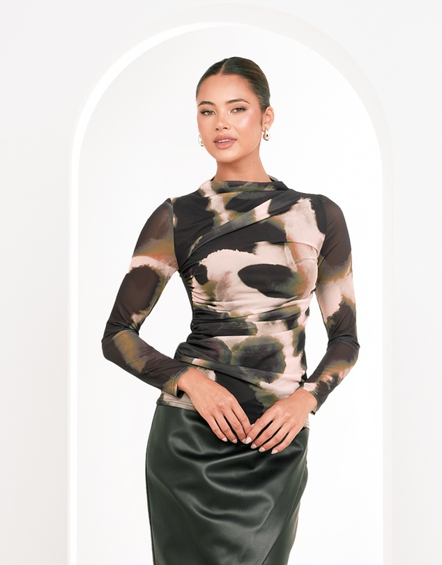 Pilgrim - Hunter Gathered Mesh Top