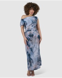 Sunday In The City - Phantom Maxi Satin Dress