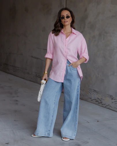 ALEXANDRA - Dune Shirt Light Pink