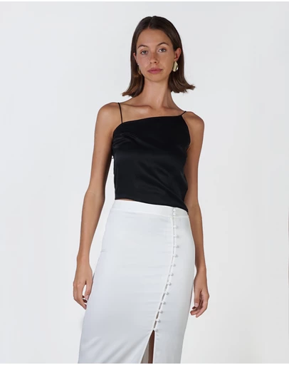 Lydan The Label - Asymmetrical Silk Top