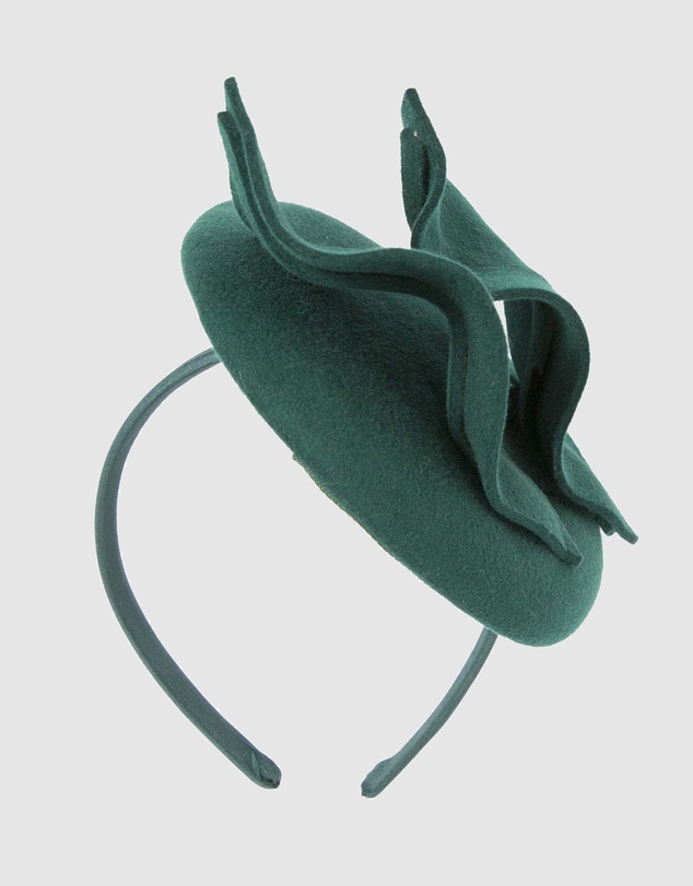 Max Alexander - Felt Winter Green Pillbox Fascinator