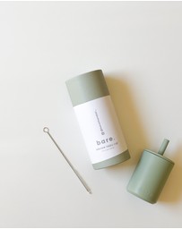 Bare The Label - Silicone Sippy Cup with Straw Cleaner